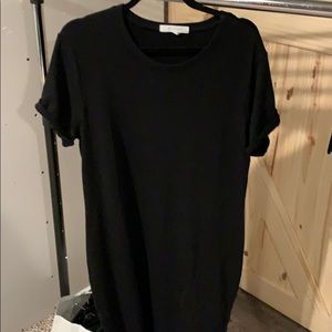 black t-shirt dress
